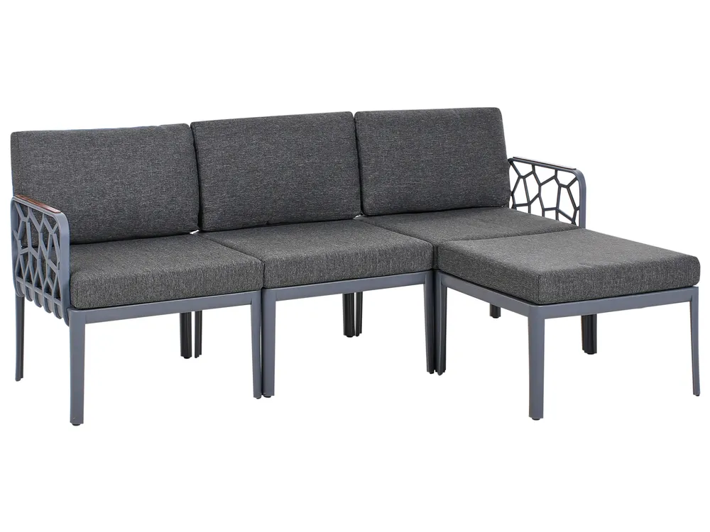 Garden Sofa Set 4 Seater ERICHE Dark Grey_978035