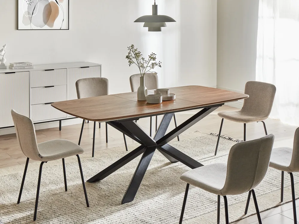 Ausziehbarer Esstisch GAIRDNER Braun 140/180 cm 90 cm