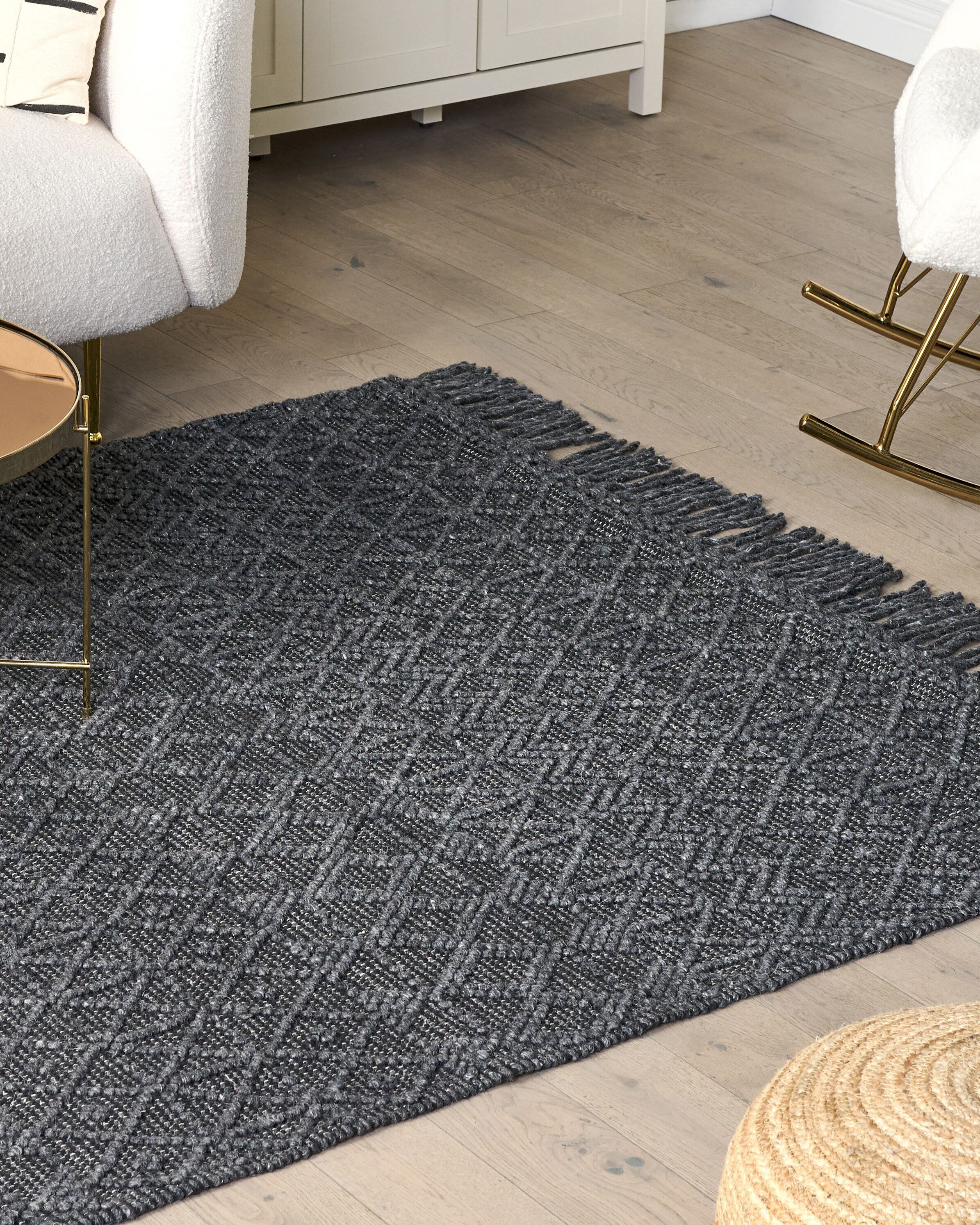 Rug ALUCRA Black 200 x 300 cm Wool_1182722