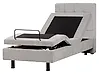 Bett verstellbar Stoff DUKE 80 x 200 cm Hellgrau