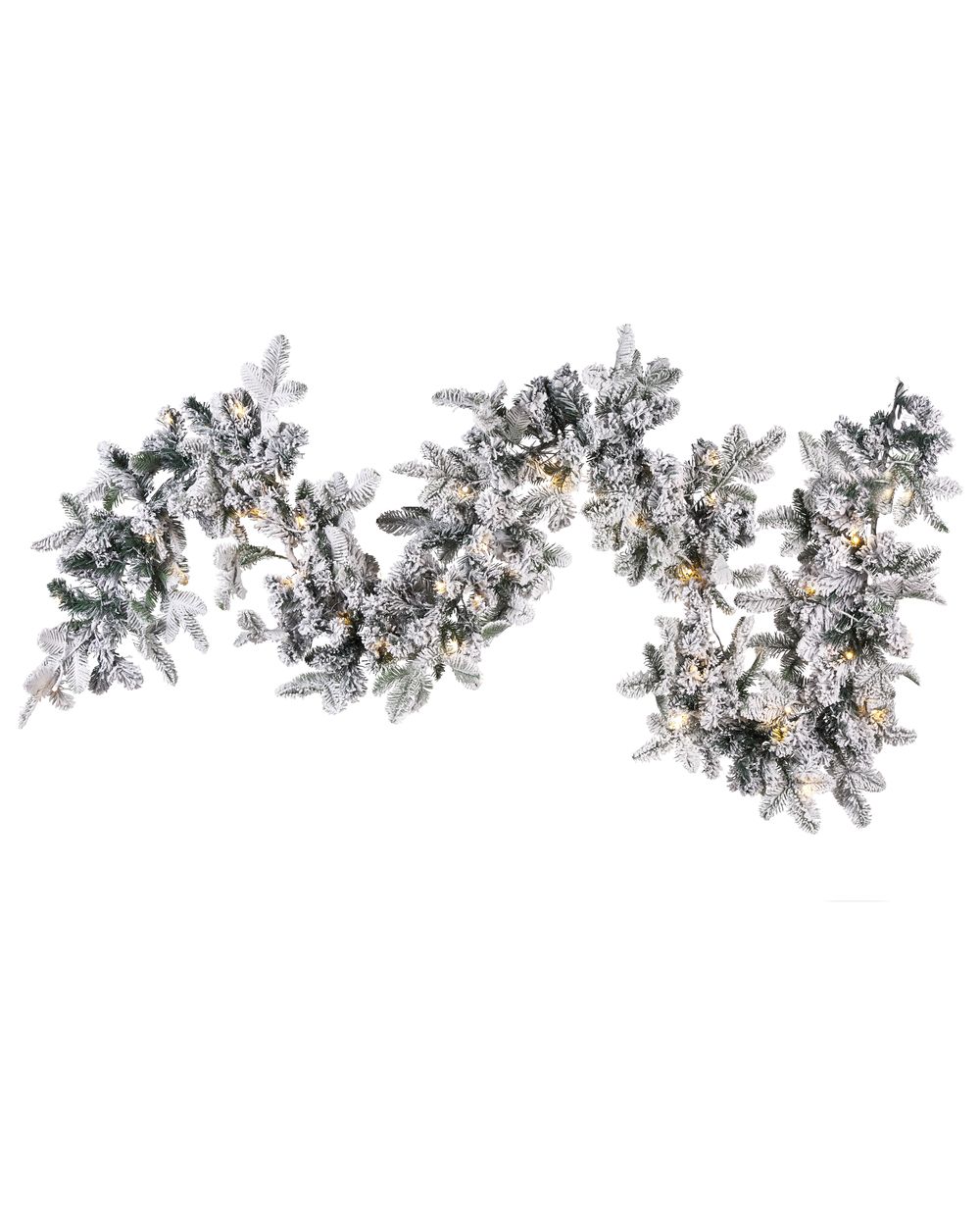 Snowy Christmas Garland LED SUNDO 270 cm White