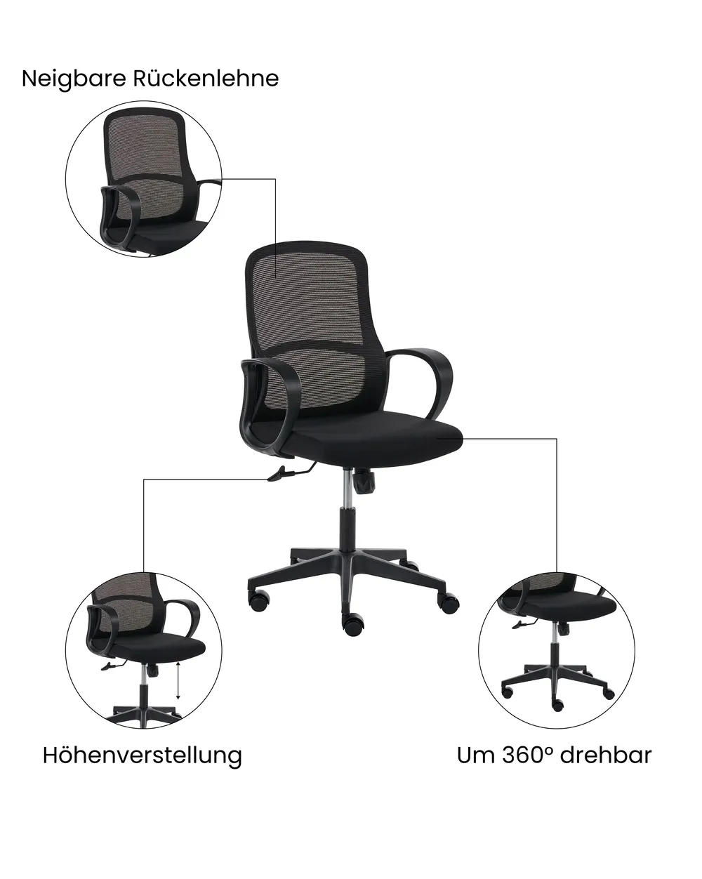 Bürostuhl SENTA Schwarz_1071000
