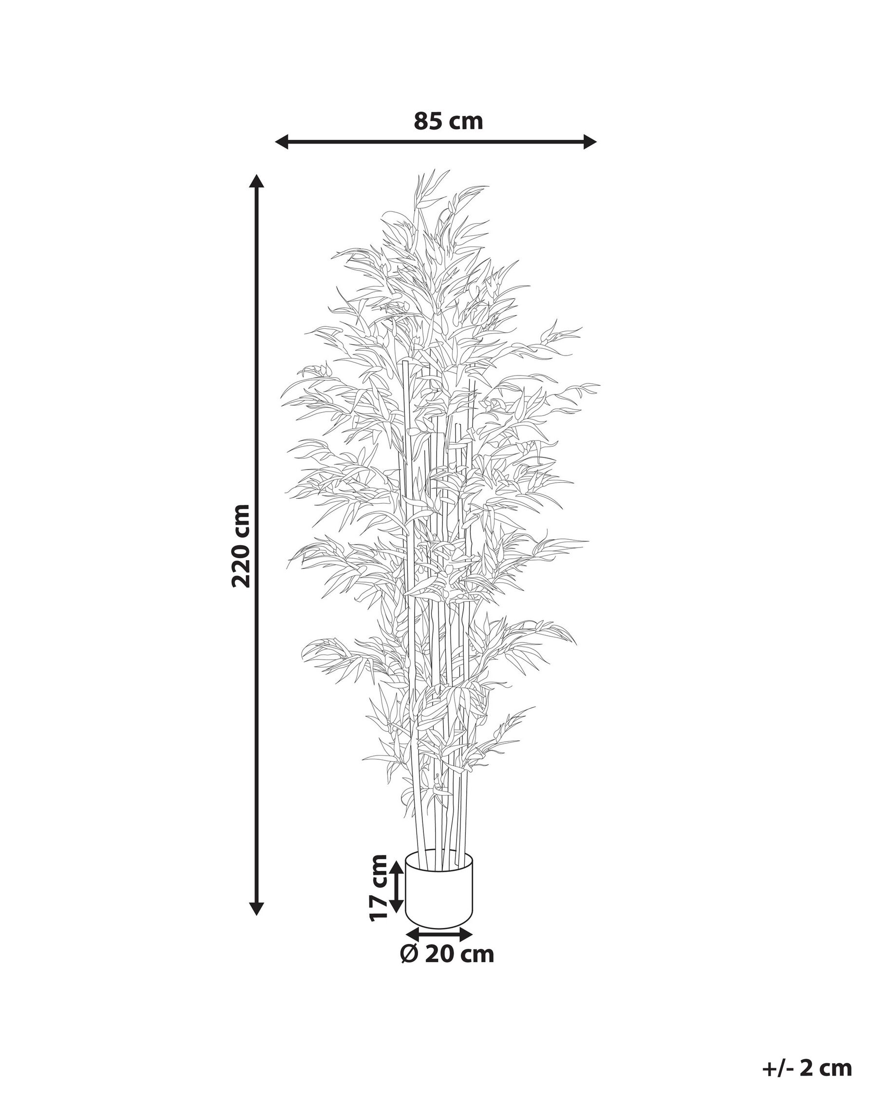 Kunstpflanze BAMBOO 220 cm Grün_901086