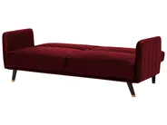 Schlafsofa 3-Sitzer SENJA Samtstoff Dunkelrot_707354