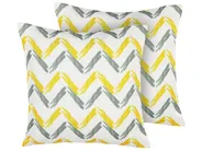 Gartenkissen 2er Set AFFILE ZickZack-Muster 45 x 45 cm Bunt_776728
