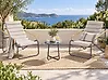 Garden Lounge Set with Table 2 Seater PASTO Metal Dark Grey