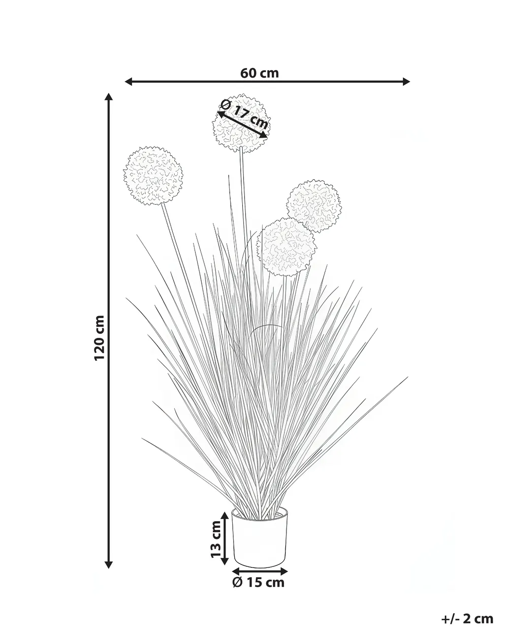 Kunstpflanze SNOWBALL BUSH 120 cm Rosa_1018390