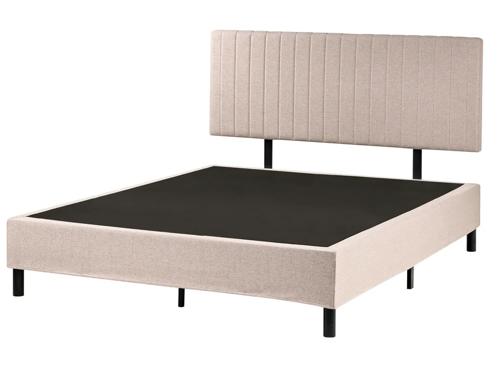 Boxspringbett Stoff COUNTESS 160 x 200 cm Beige_1054308