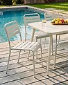 Gartenstuhl 2er Set LEFKADA Metall Hellbeige