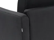 Ecksofa 2-Sitzer BREDA Stoff Schwarz rechtsseitig_946108