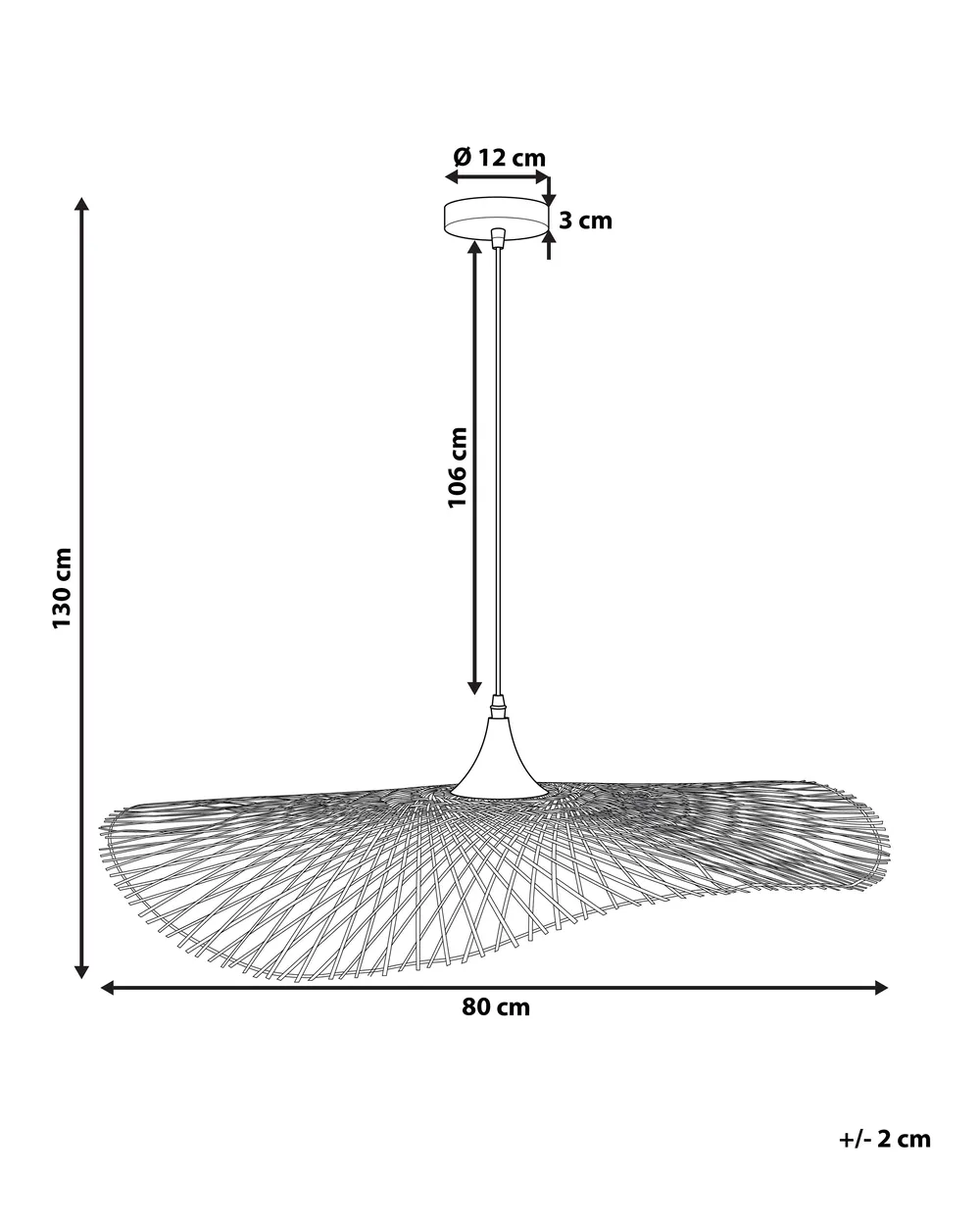Pendant Lamp FLOYD Bamboo Wood Light Brown_785655