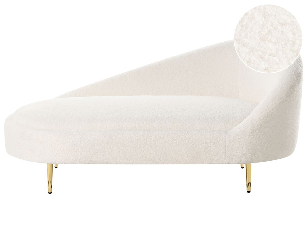 Right-Hand Chaise Longue VALREAS Boucle Off-White
