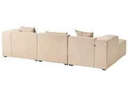 Corner Sofa 3 Seater DOLVA Corduroy Beige Right Hand_984471
