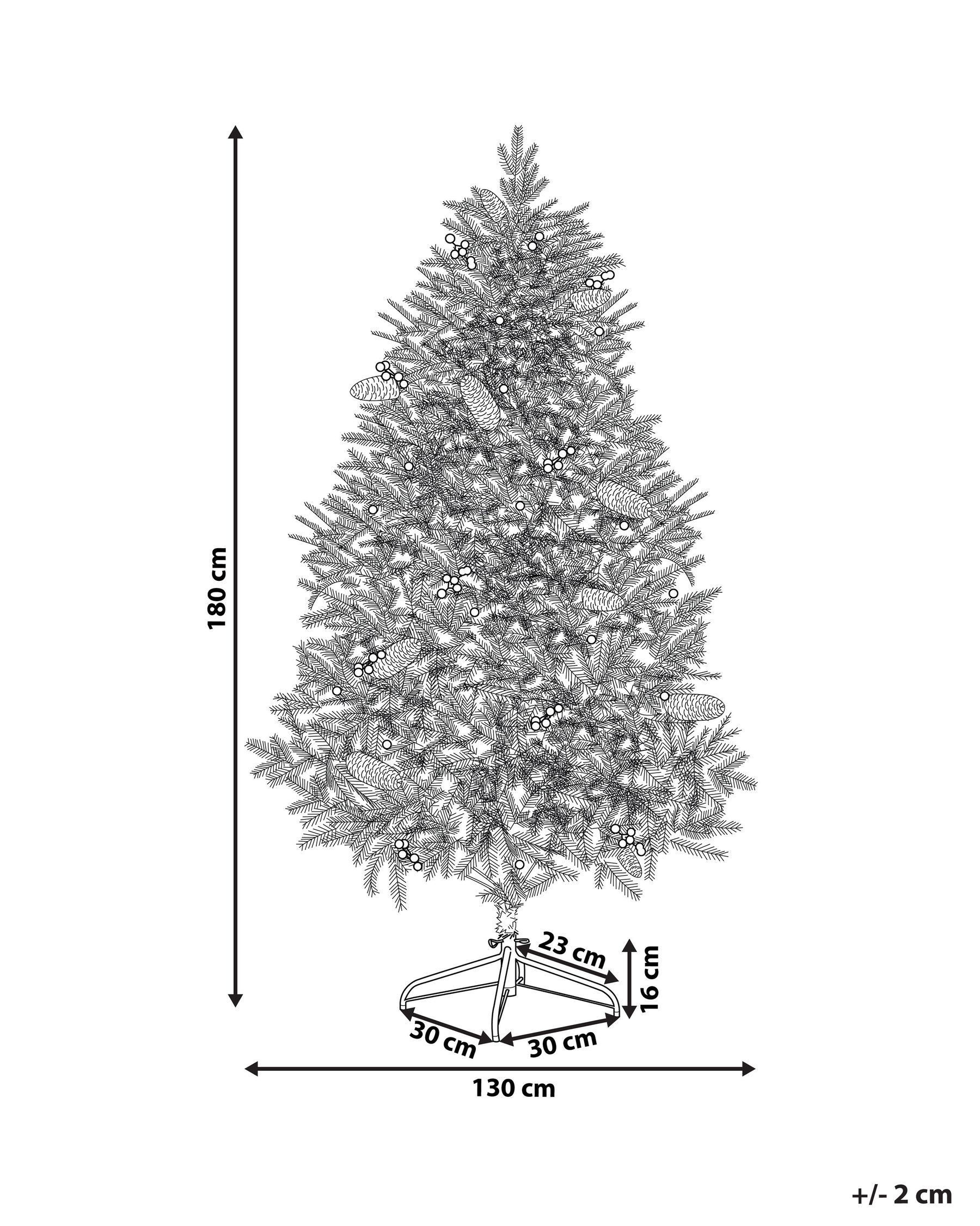 Künstlicher Weihnachtsbaum LED JACINTO 180 cm Dunkelgrün_783544