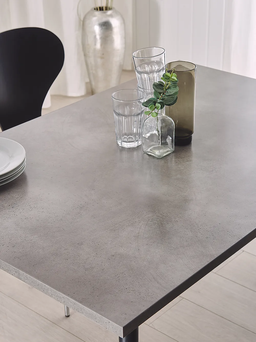 Esstisch SANTIAGO Grauer Betoneffekt 120 cm 80 cm
