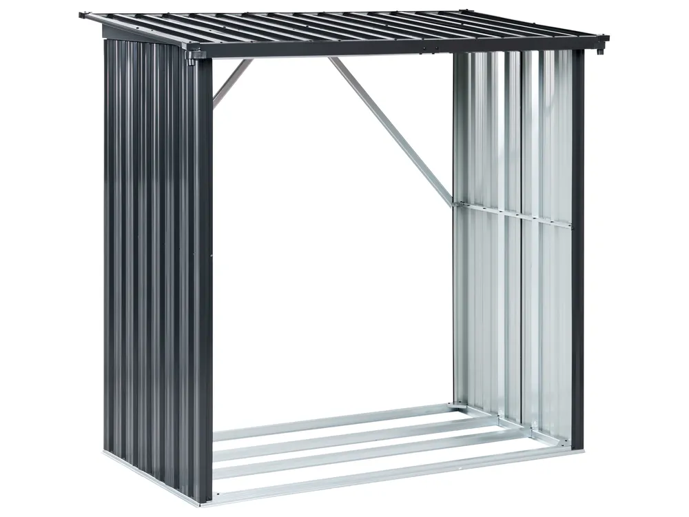 Garten-Holzschuppen SCHEGGINO 165 cm 89 cm Metall Graphitgrau