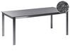 Gartentisch COSOLETO 180 cm 90 cm Glas Schwarz