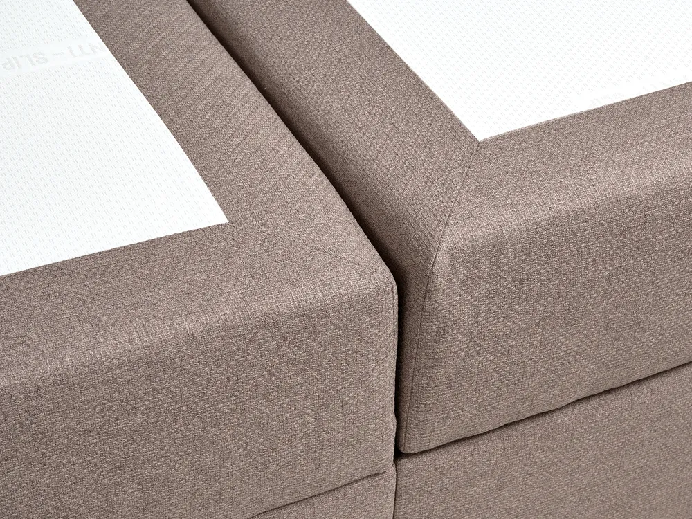 Divan Bed with Storage BARONET Fabric Taupe 180 x 200 cm (EU Super King)_1004626