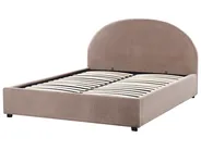 Bett mit Stauraum VAUCLUSE Bouclé Taupe 160 x 200 cm_951936