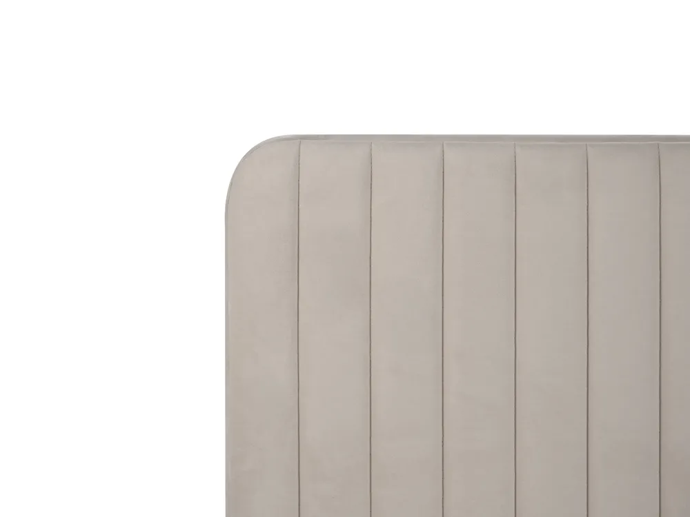 Bett mit Lattenrost Samtstoff LUNAN 180 x 200 cm Taupe_803488