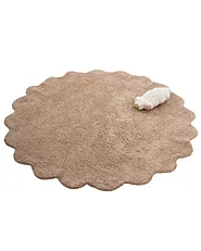 Kids Rug ANEGUNDI  Light Brown ø 120 cm Cotton with Cushion_1154912