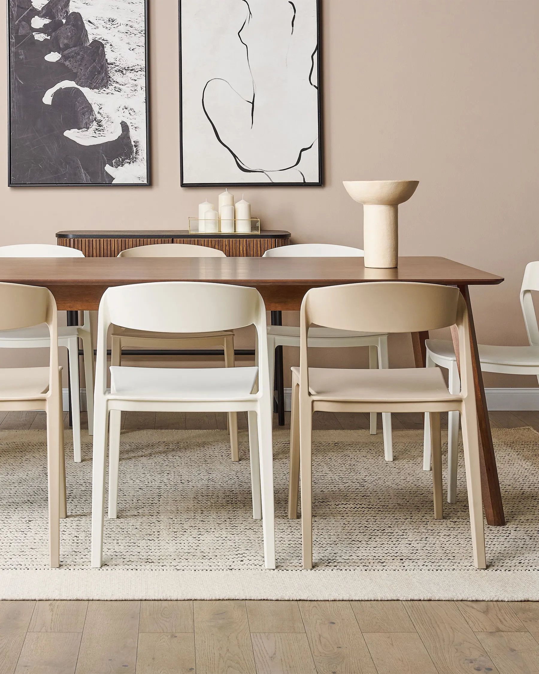 Set of 2 Dining Chairs SOMERS White_873402