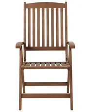 Set mit 6 Stühlen und Sitzkissen AMANTEA Akazienholz Grau_879816
