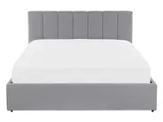 Bett mit Stauraum DREUX Stoff Hellgrau 140 x 200 cm_793218