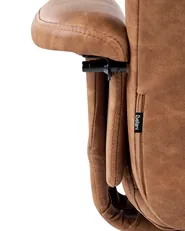 Massage Chair LEGEND with Footstool Faux Leather Brown_1012518