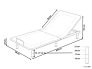 Electric Adjustable Bed Base BRUNOY 90 x 200 cm (EU Single) Grey_991551