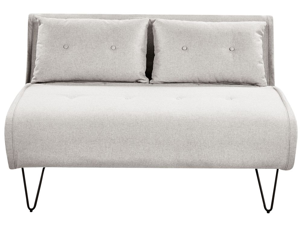Sofa Bed 2 Seater VESTFOLD Fabric Light Grey