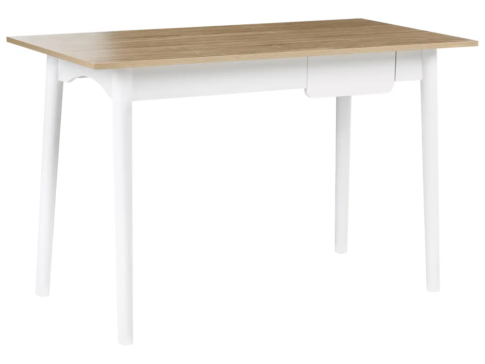 Schreibtisch VITRION 120 cm 60 cm Hellbraun / Weiß