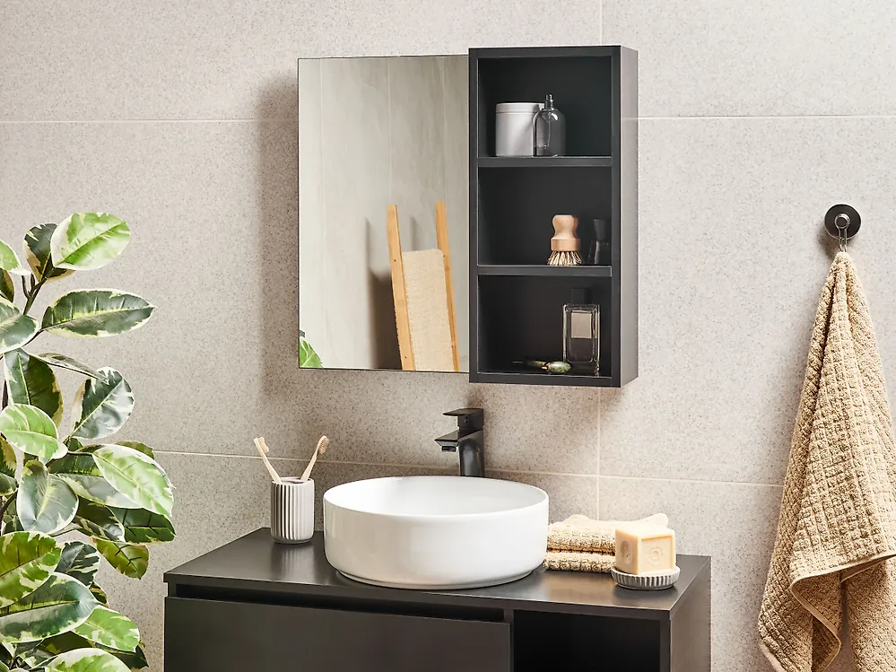 Bad-Spiegelschrank JOINVILLE 60 cm Schwarz_1179043