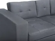 Schlafsofa 3-Sitzer FALSTER mit Stauraum Stoff Dunkelgrau_751418