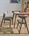 Esszimmerstuhl 2er Set LACOTA Holz Braun / Grün