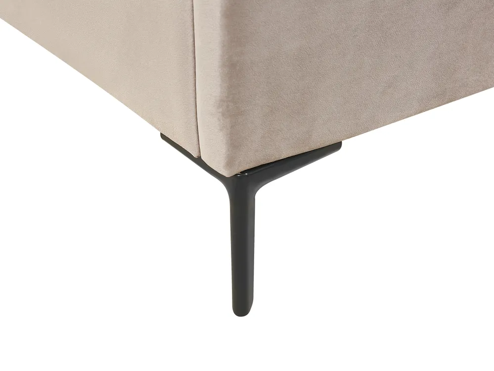 Ottoman Bed SEZANNE Velvet Taupe 160 x 200 cm (EU King Size)_916844
