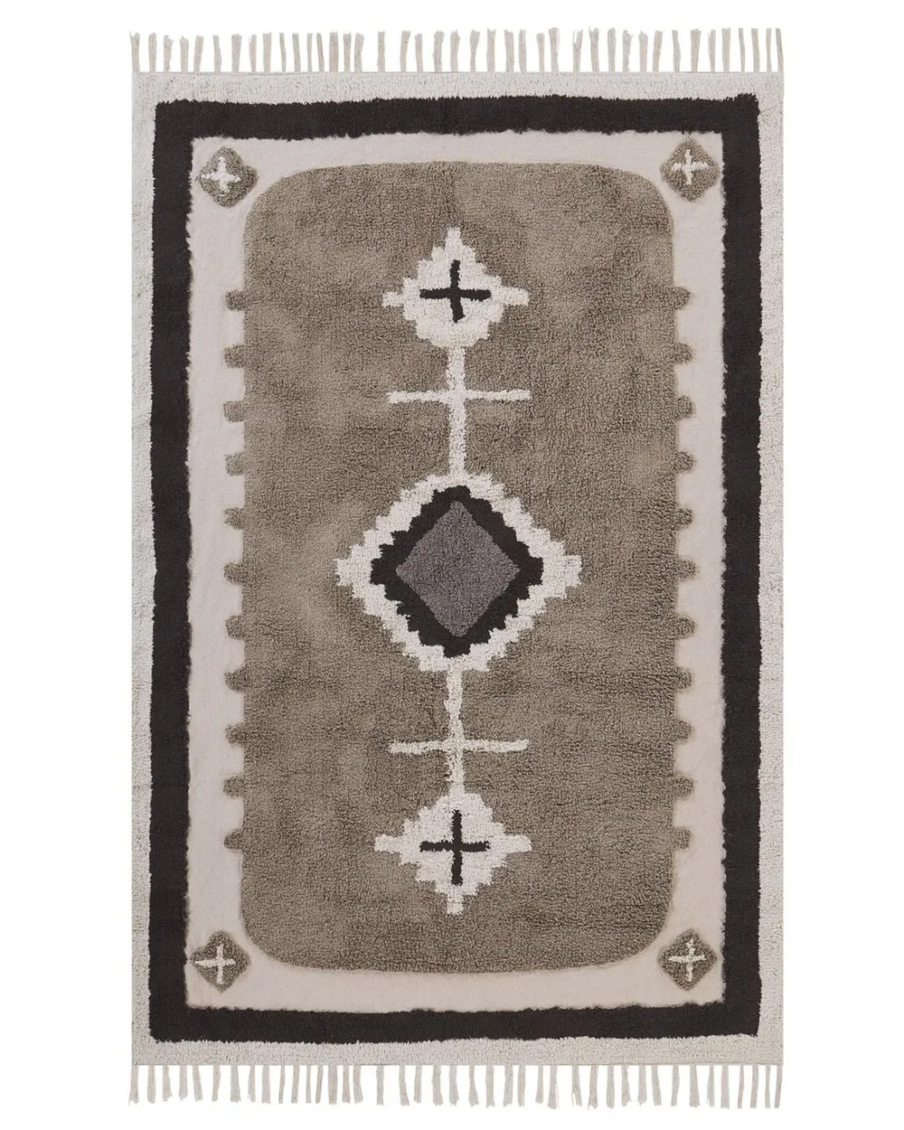 Matto puuvilla beige GEYVE useita kokoja