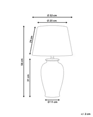 Tischlampe ACROSSO Porzellan Weiß_980720