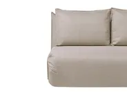 Schlafsofa 2-Sitzer ROROS Kunstleinen Beige_1038909