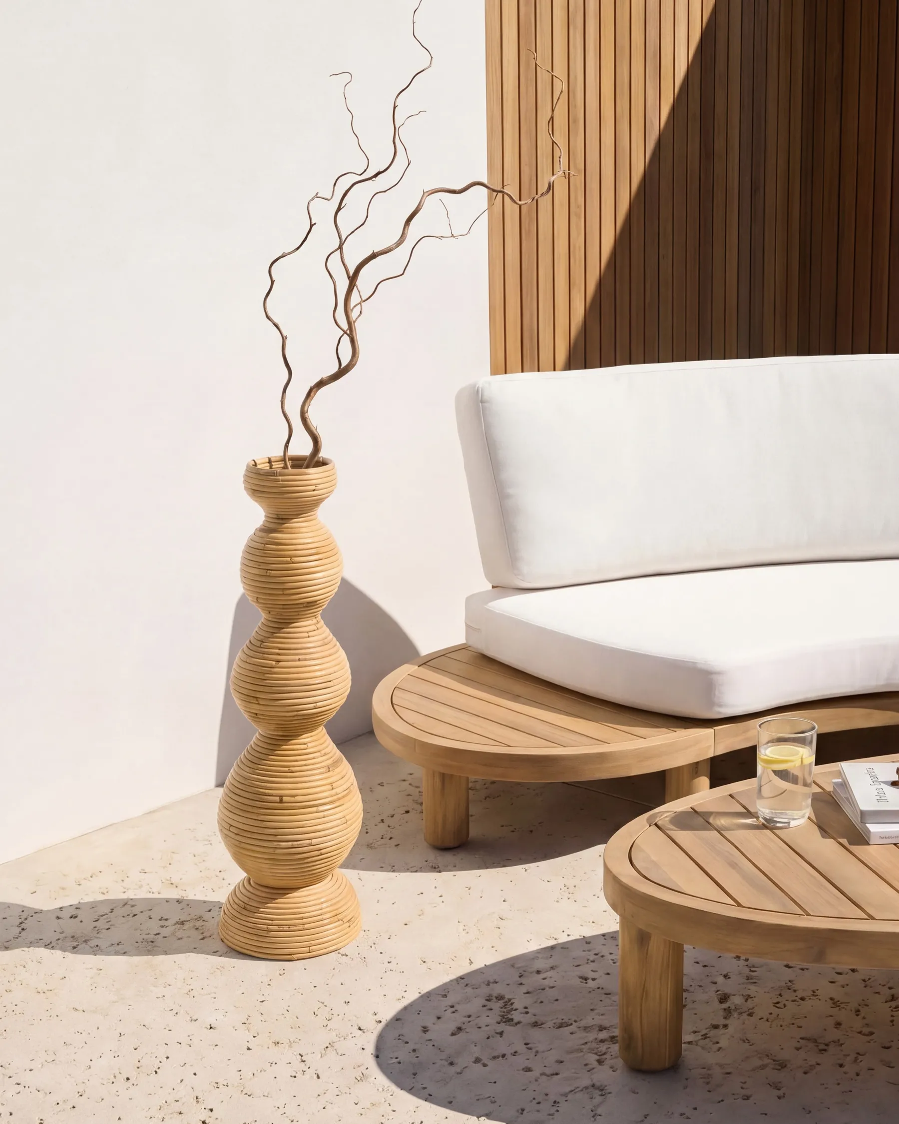 Dekovase GERACE 70 cm Rattan Naturfarben_1077404