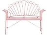 Gartenbank CAVINIA 125 cm Metall Rosa
