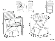 Bistro Set klappbar LASCARI Akazienholz Hellbraun_1075212