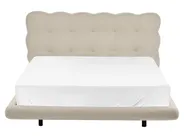Bett mit Lattenrost Bouclé SOULISSE 160 x 200 cm Beige_1129711