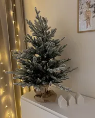 Künstlicher Weihnachtsbaum mit Schnee RINGROSE 90 cm Grün_907445