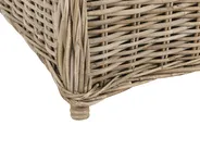 Gartenbank mit Auflage SUSUA 150 cm Rattan Naturfarben_957511