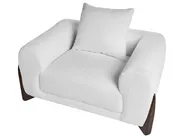 Living Room Set 6 Seater VINLIDEN Boucle White_1048402