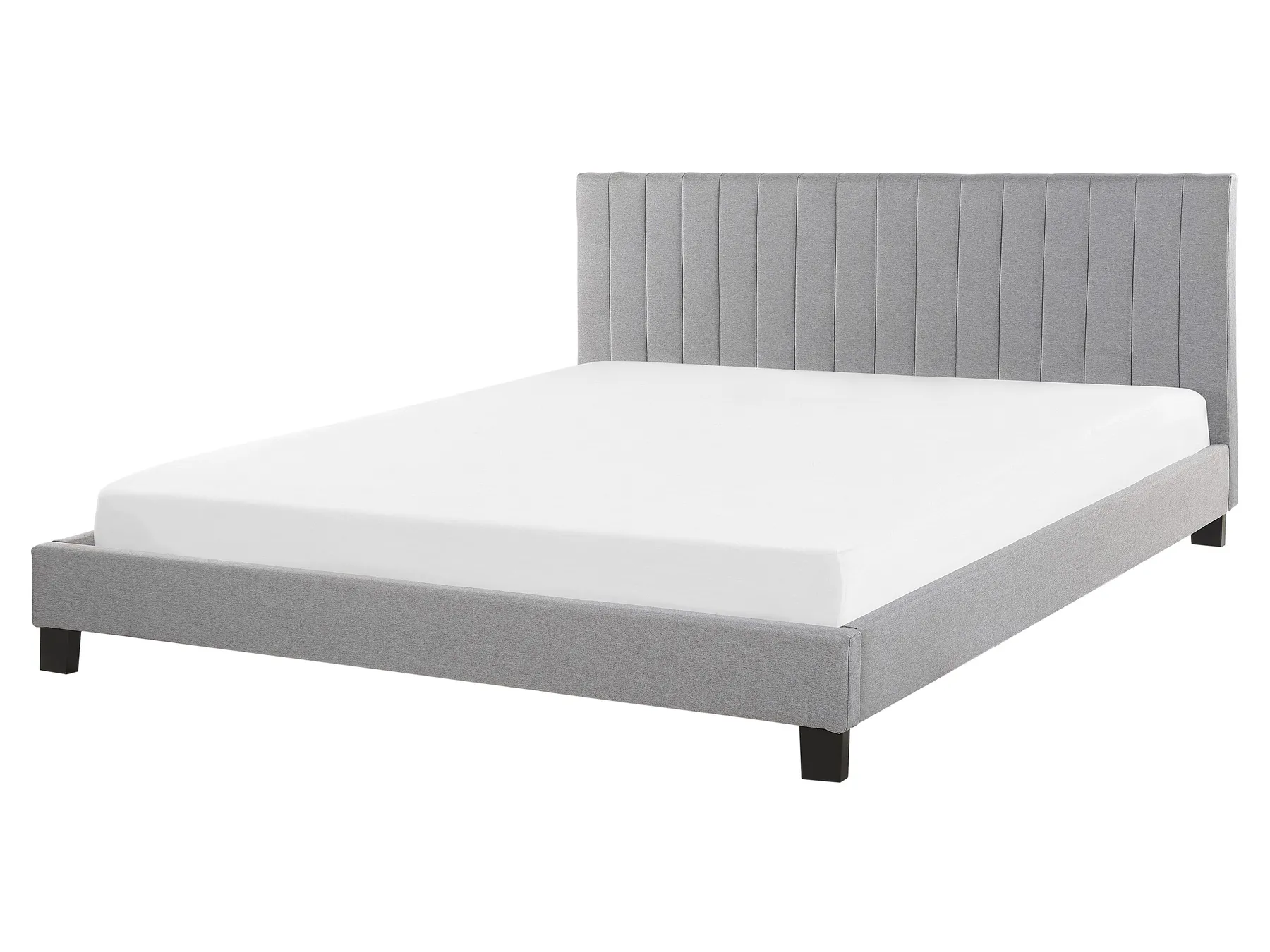 Bed Fabric POITIERS 160 x 200 cm (EU King Size) Light Grey_793271