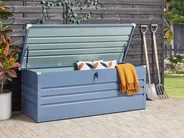 Aufbewahrungsbox CEBROSA 165 cm 70 cm Metall Blau_944793