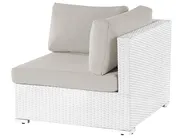 Garten Ecksofa mit Tisch 4-Sitzer SANO modular Polyrattan Weiß linksseitig_741330