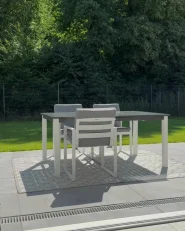 Gartenmöbel Set 8-Sitzer PANCOLE inkl. Kissen Metall Grau_1030993
